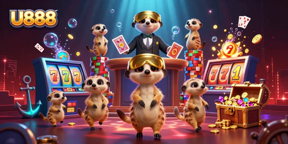 Win big with U888 at this lively cartoon casino run by charming meerkats!