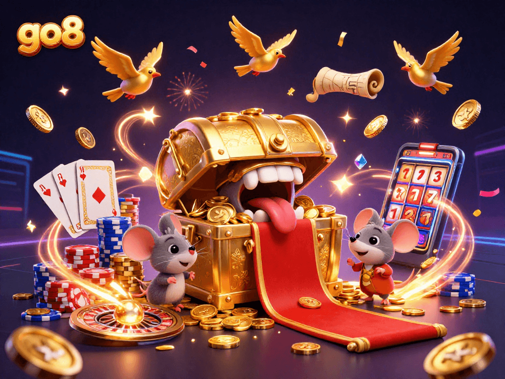 Experience thrilling jackpots and exciting wins at go8, featuring an energetic casino scene.
