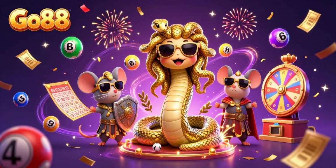 Experience thrilling gameplay with Go88's vibrant casino action and captivating characters.
