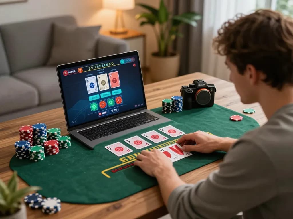 Player engaging with online casino games at llwin3, showcasing interactive gaming experience