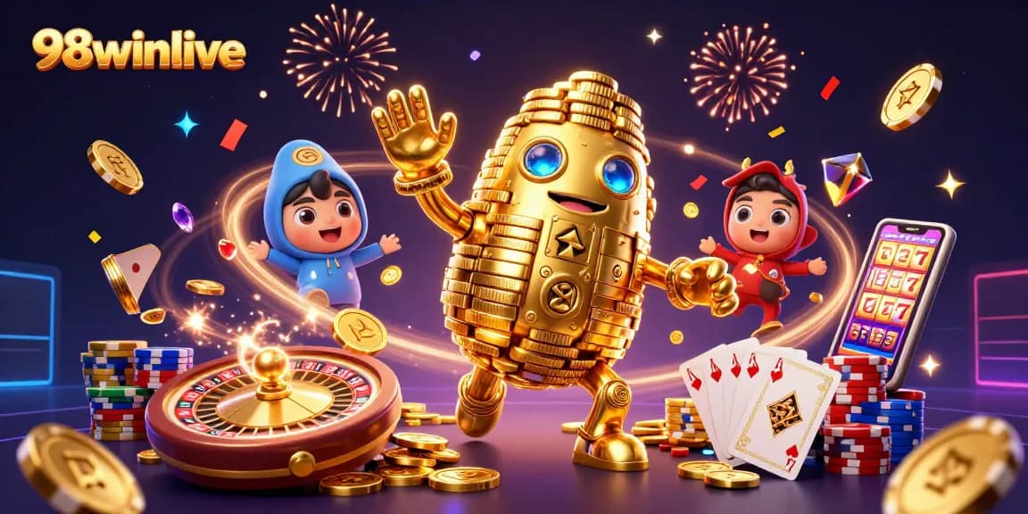 Play exciting games with 98winlive while enjoying glittering casino elements.