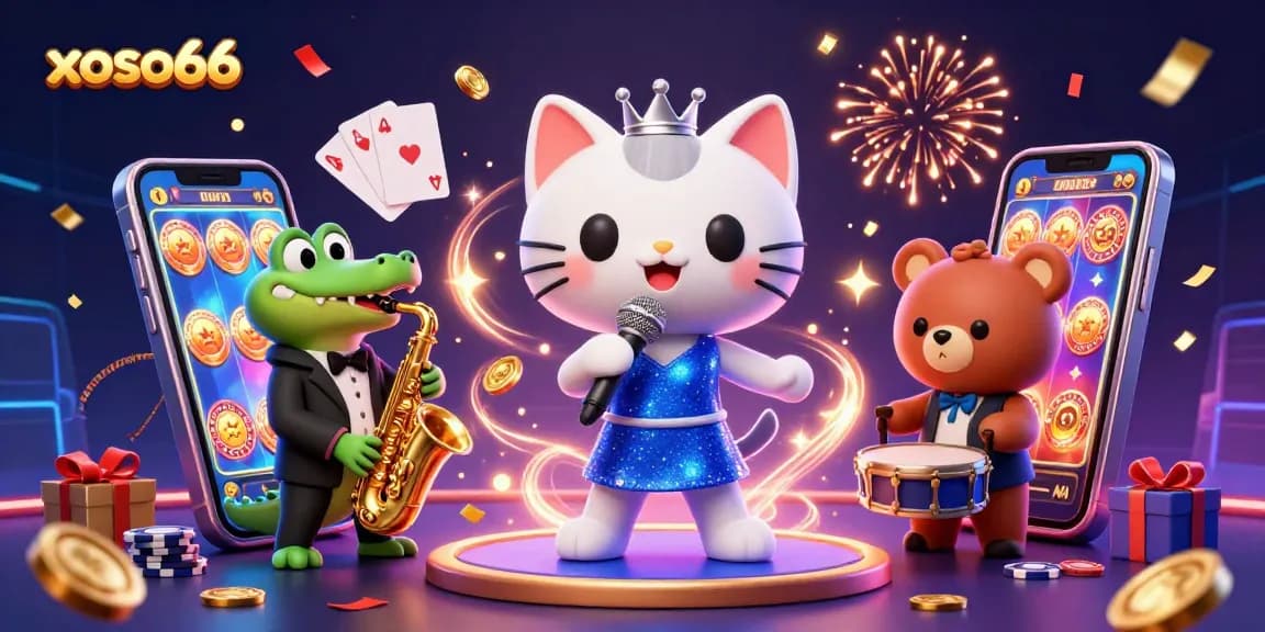 Join the fun at xoso66 enjoying vibrant casino action with colorful slots and lively characters!
