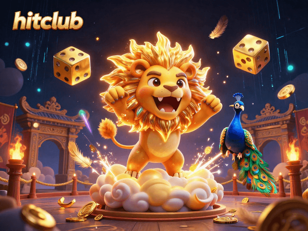 Engage with hitclub's thrilling casino atmosphere of golden elements and vibrant characters.