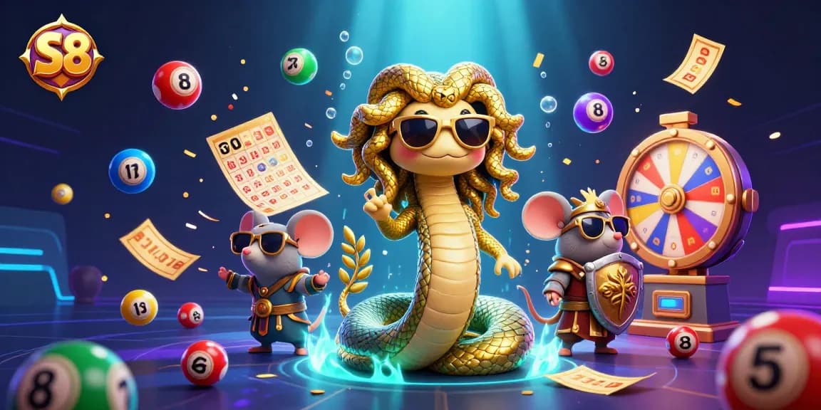 S8 offers exhilarating gameplay through colorful lottery balls, spinning prize wheels, and casino excitement.