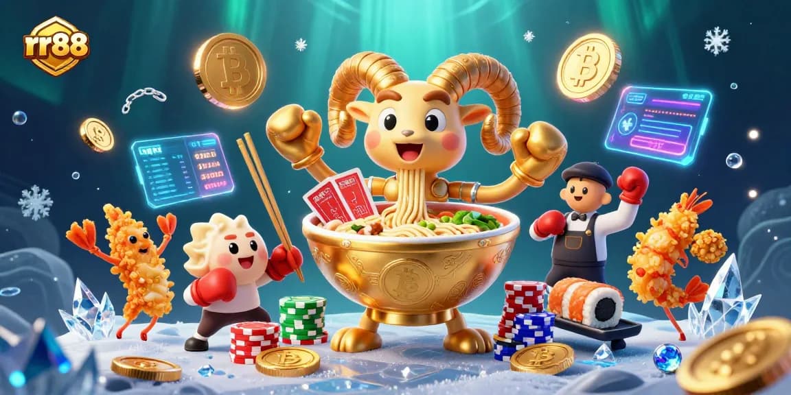 Join rr88's vibrant casino world where golden ramen and sushi dealers bring the excitement of winning!