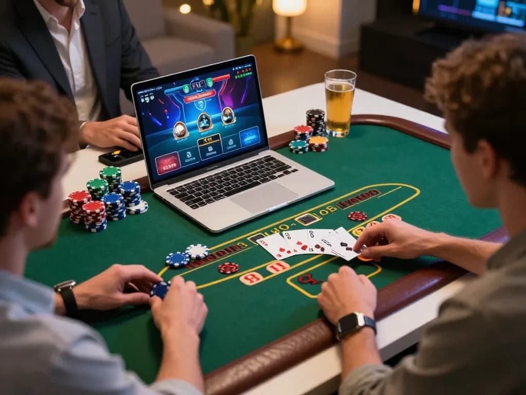 Players engage in an exciting blackjack session on nn88's online casino platform, showcasing vibrant graphics and strategic gameplay.