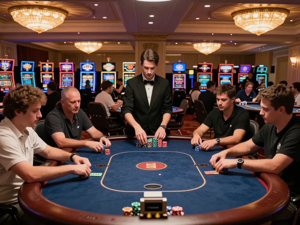 KJC hosts a high-stakes poker tournament, showcasing players and elite gaming atmosphere.