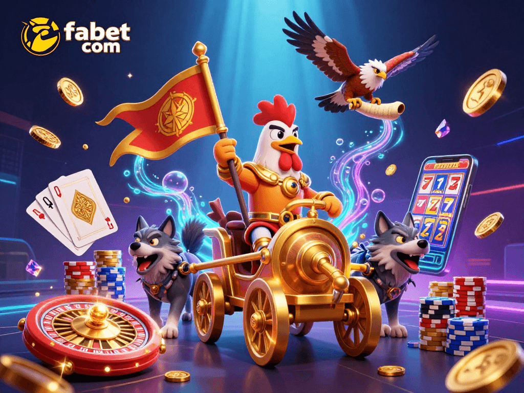 Experience thrilling action at fabet com with a stunning 3D casino scene showcasing adventure and huge wins.