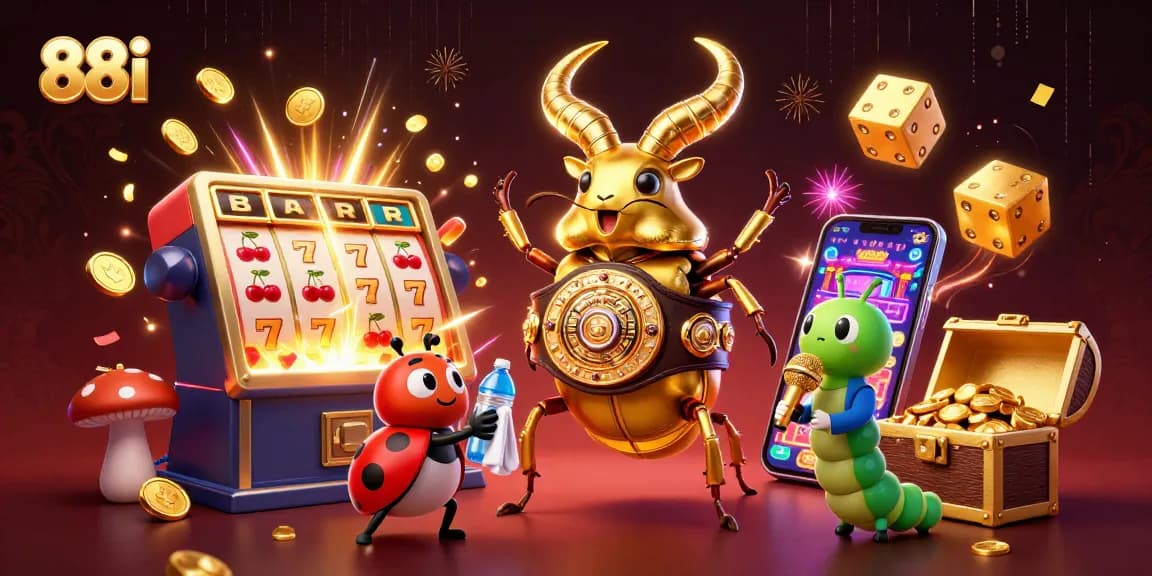 Experience the thrilling casino excitement of 88i with giant characters and dynamic game elements.