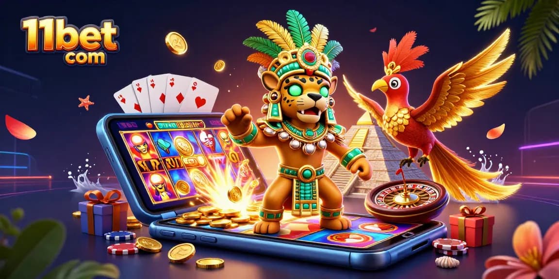 Engage with exciting games at 11bet com featuring a vibrant casino scene with dynamic elements.