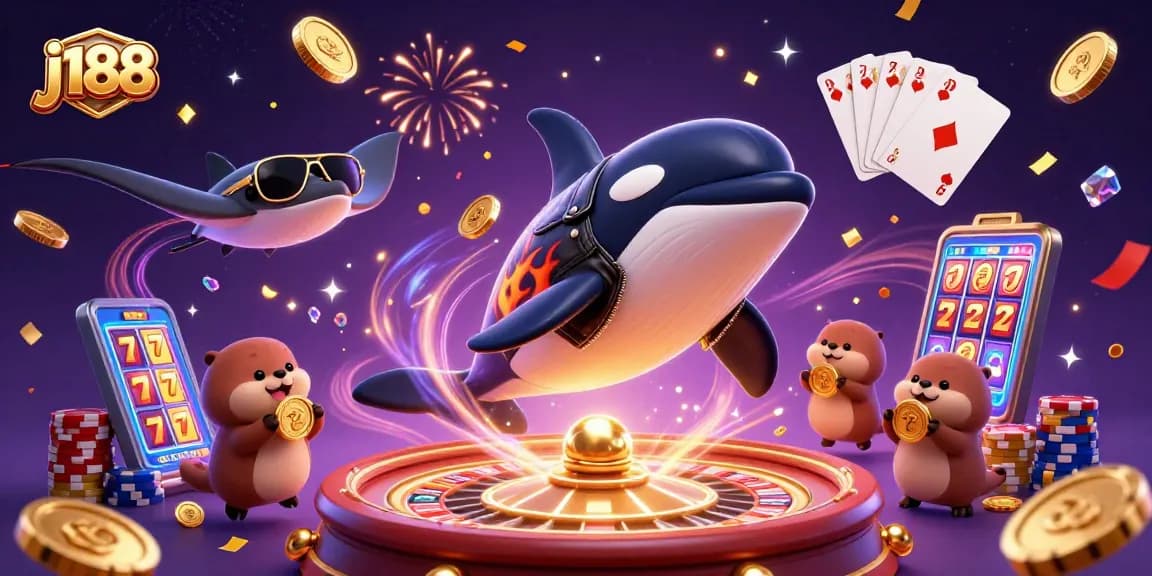 Experience the thrill of casino excitement with j188's vibrant 3D characters in action.