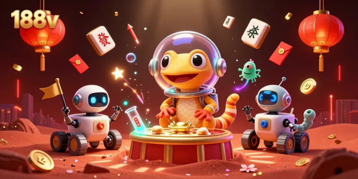 Play and win big at 188v with a dynamic gambling scene featuring vibrant Martian adventures.