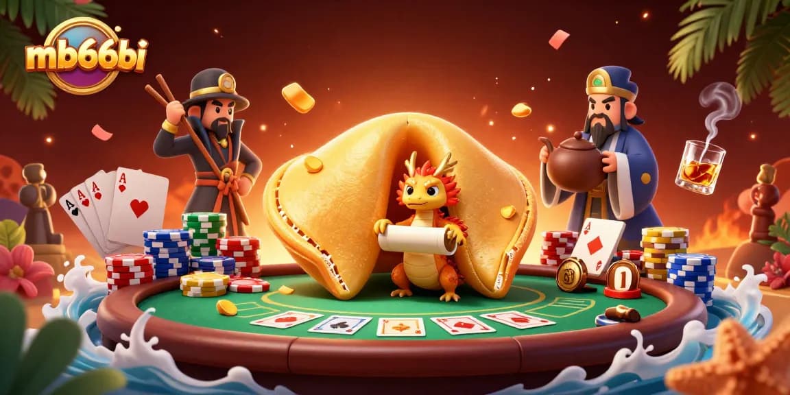 Experience thrilling online gaming with mb66bi, featuring a vibrant 3D casino scene bursting with excitement.