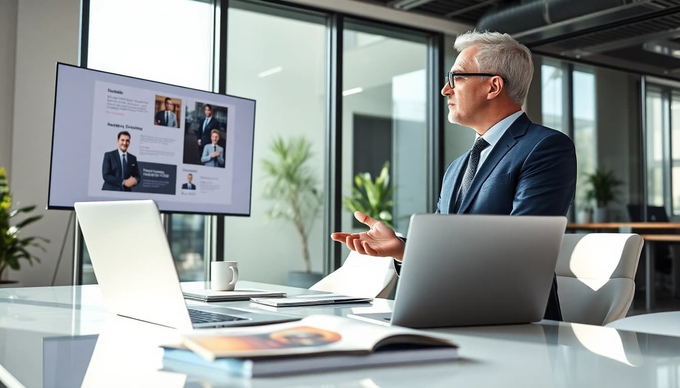Headhunter Schweiz berät Jobbewerber in einem modernen Büro über Karrieremöglichkeiten.