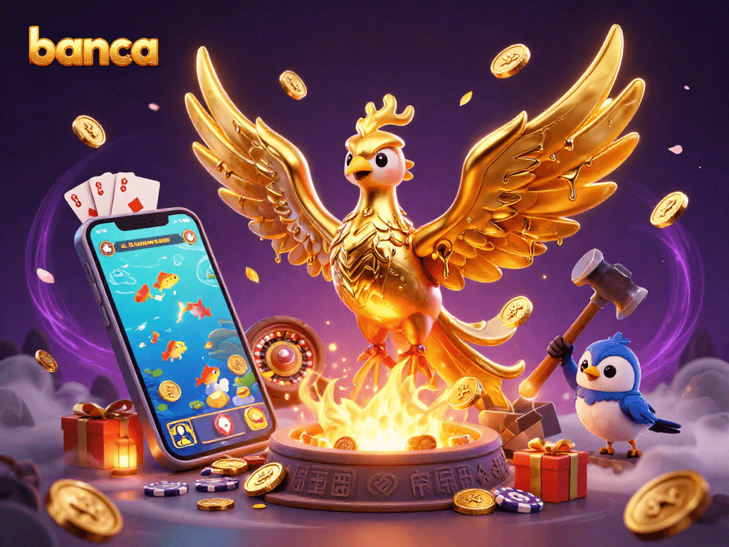 Banka captures the thrill of fish shooting games with a vibrant scene filled with golden coins and action-packed elements.