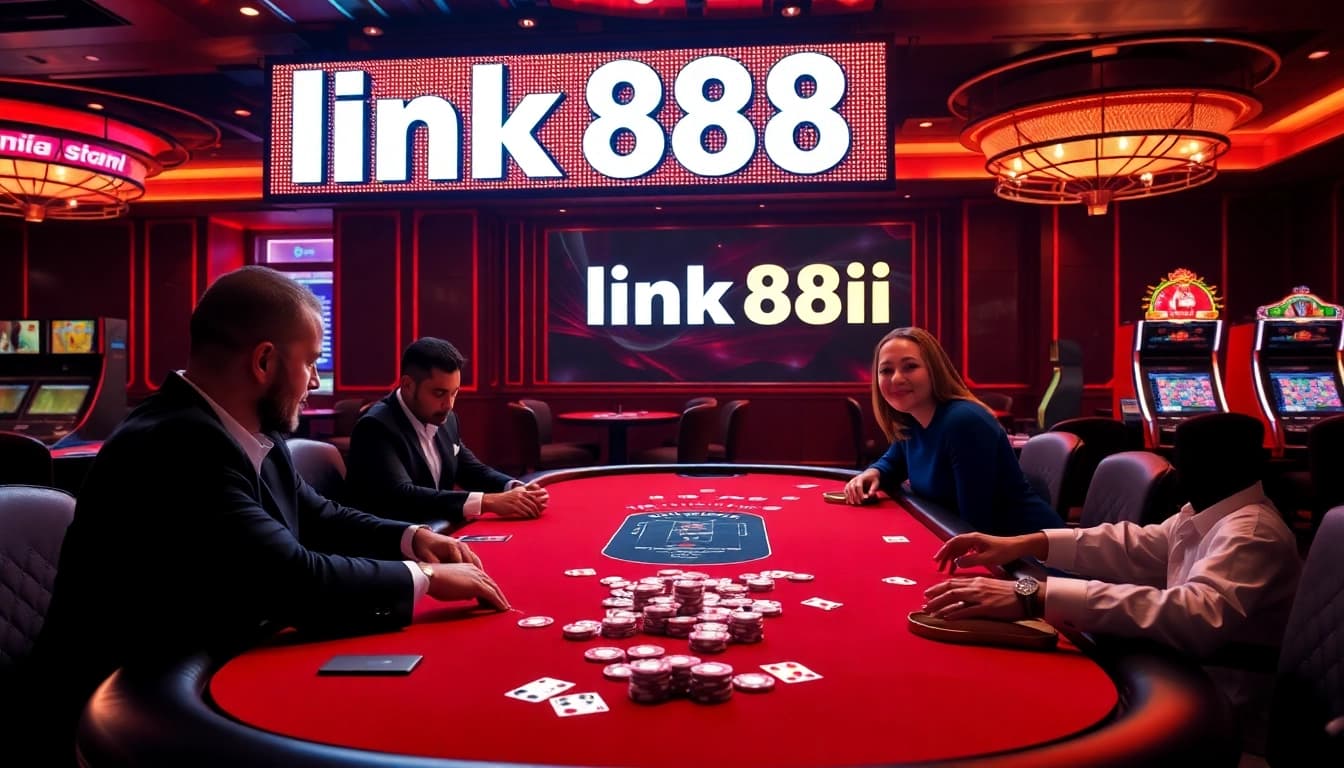 Experience the thrill at link 88i with vibrant casino tables and high-stakes poker action.