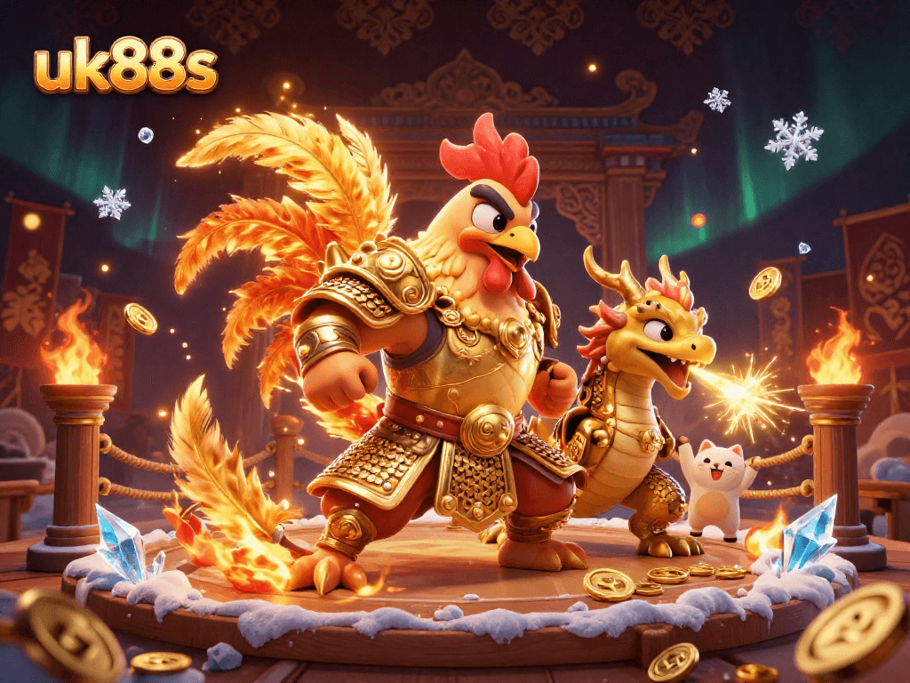 Experience thrilling gameplay with uk88s in this vibrant casino scene featuring dynamic elements and characters.