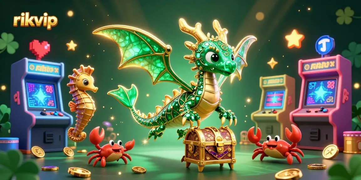 Experience thrilling moments at rikvip with vibrant arcade games and dazzling treasure chests.