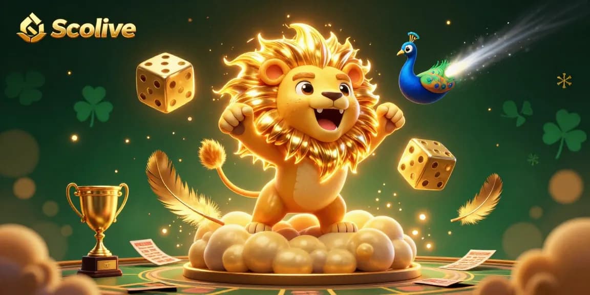 Socolive offers a thrilling environment for sports betting with exciting visuals, featuring a roaring sun lion and dynamic gaming elements.