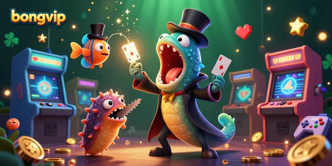 Engage in thrilling gameplay with bongvip, featuring casino characters performing spectacular tricks in a vibrant atmosphere.