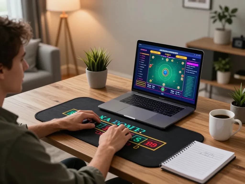 Player engaging in live dealer baccarat on xo88 platform during a cozy home gaming session.