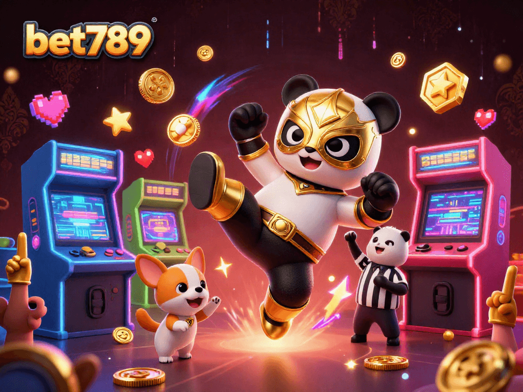 Engage in winning action with bet789's vibrant casino scenes featuring animated characters.