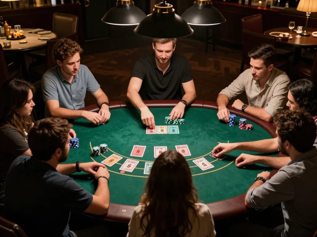 The excitement of strategic blackjack gameplay at gamedoithuong88 features players competing with stacked chips and cards