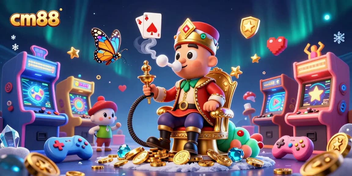 Engage in thrilling gameplay at cm88, where excitement and dynamic gaming merge in a colorful 3D illustration.