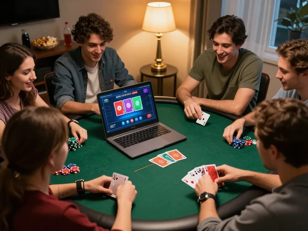 Engaged players enjoying an online poker session at 99wincasino with excitement in the air.