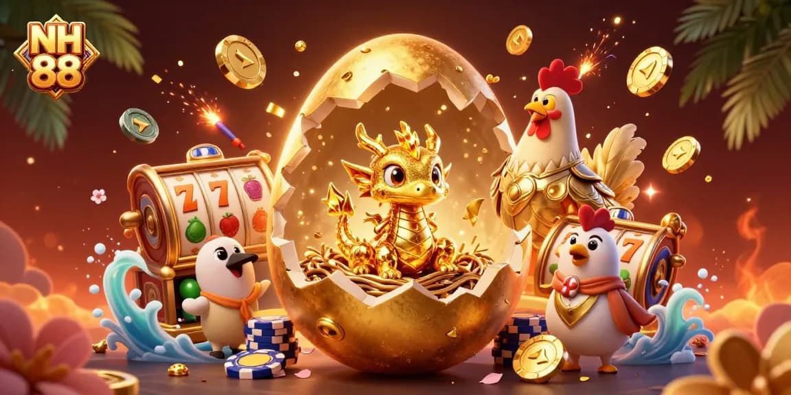 Spin the reels at NH 88 as the golden dragon guards your winning fortunes amidst vibrant gaming symbols.