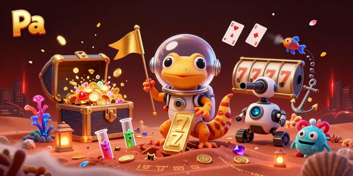 Experience thrilling casino action with pa at a Martian jackpot scene featuring vibrant treasures and symbols.