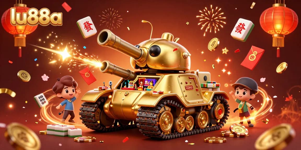 lu88a offers a vibrant scene showcasing a colorful casino tank and festive game elements.