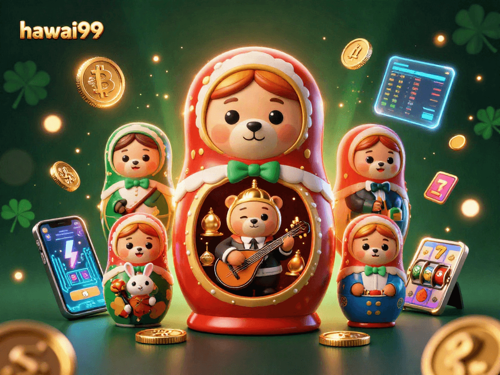Experience exciting gameplay with hawai99 in this vibrant casino scene featuring 3D characters.