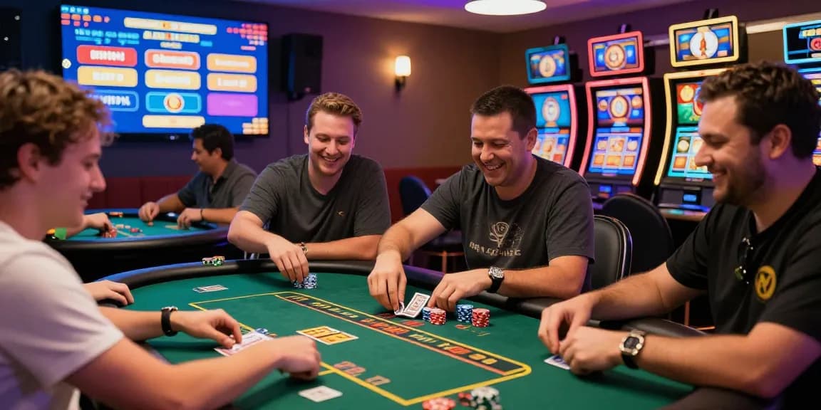 Players enjoying their time at credit card casinos with vibrant gaming atmosphere and slot machines.