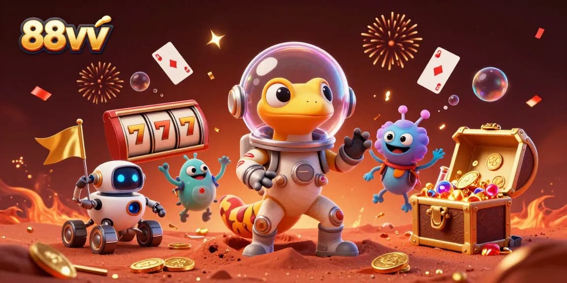 Bet big with 88vv at the vibrant golden casino discovered by a Martian gecko.