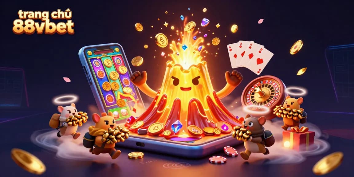 Engage with the captivating view of trang chủ 88vbet showcasing gaming excitement and treasure.