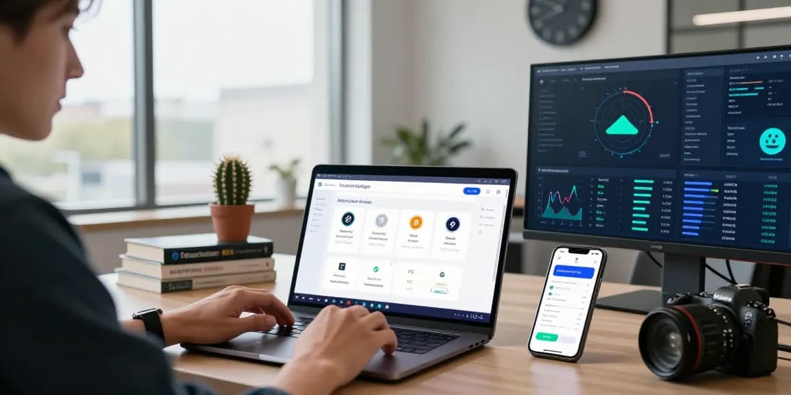 PulseChain Bridge dashboard shown on laptop screen showcasing ETH and PLS transfers in a modern office environment.