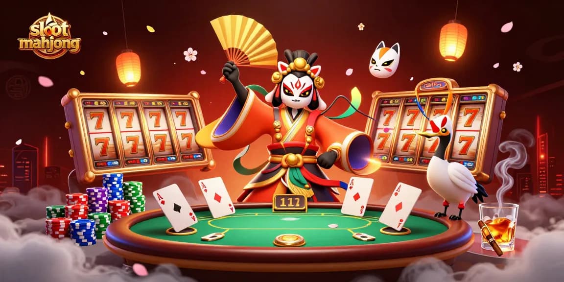 Experience the exciting slot mahjong adventure with vibrant characters and dynamic casino elements.