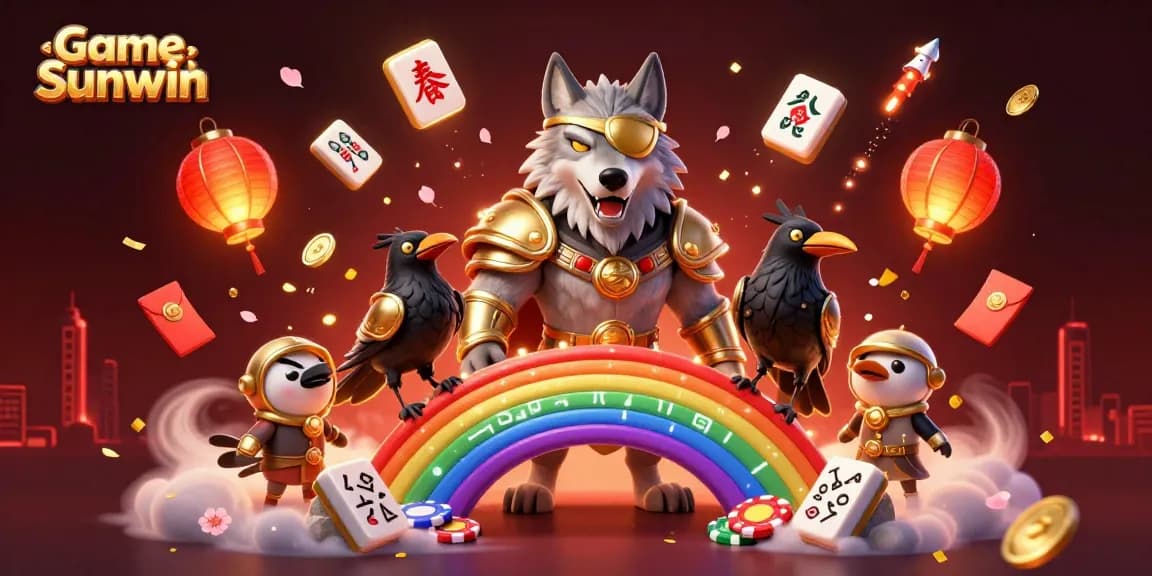 Engage with Game Sunwin's thrilling atmosphere, featuring Norse characters and vibrant gaming elements.