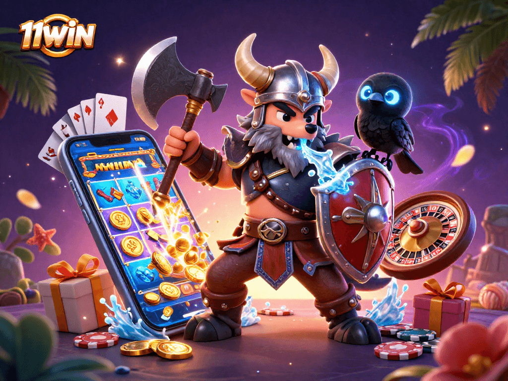 Win at 11WIN with engaging slots and dynamic gameplay featuring colorful animations and characters.