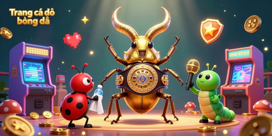 Engage in Trang cá độ bóng đá with colorful characters and dynamic casino elements in a lively 3D scene.