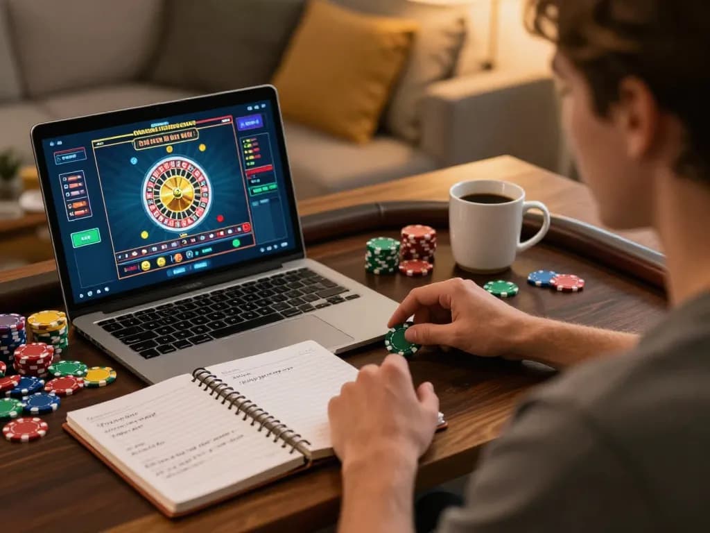 Engaging home casino gaming setup showcasing roulette game from QQ88 có uy tín không.