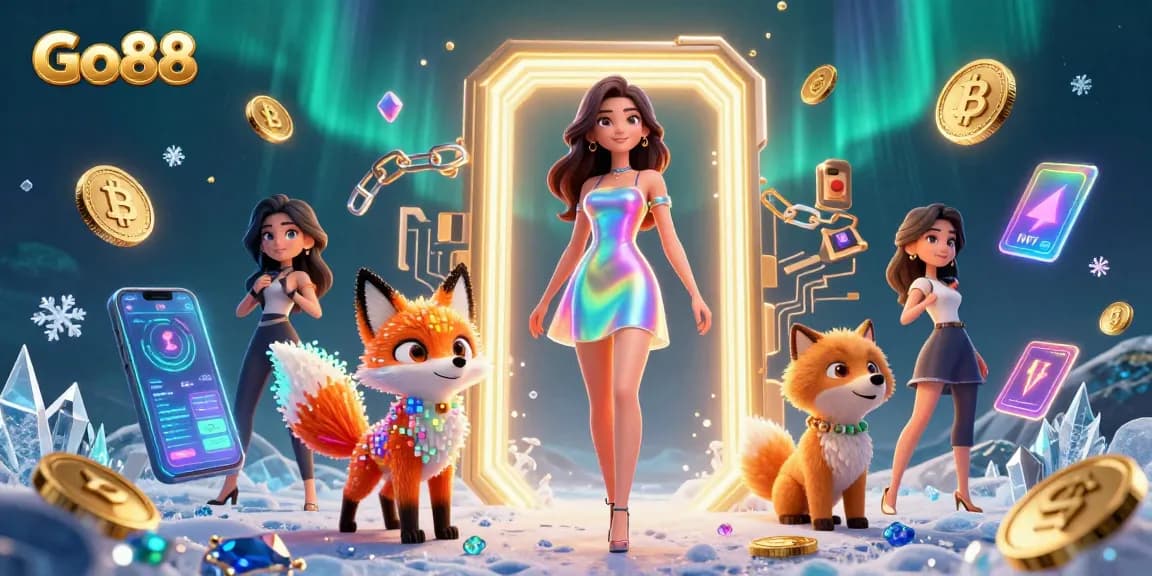 Experience thrilling gameplay at Go88 with vibrant casino-themed characters and dynamic graphics.