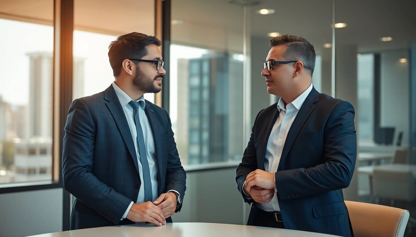 Professioneller Headhunter Vertrieb im Gespräch mit einem Kandidaten für die Führungsebene.