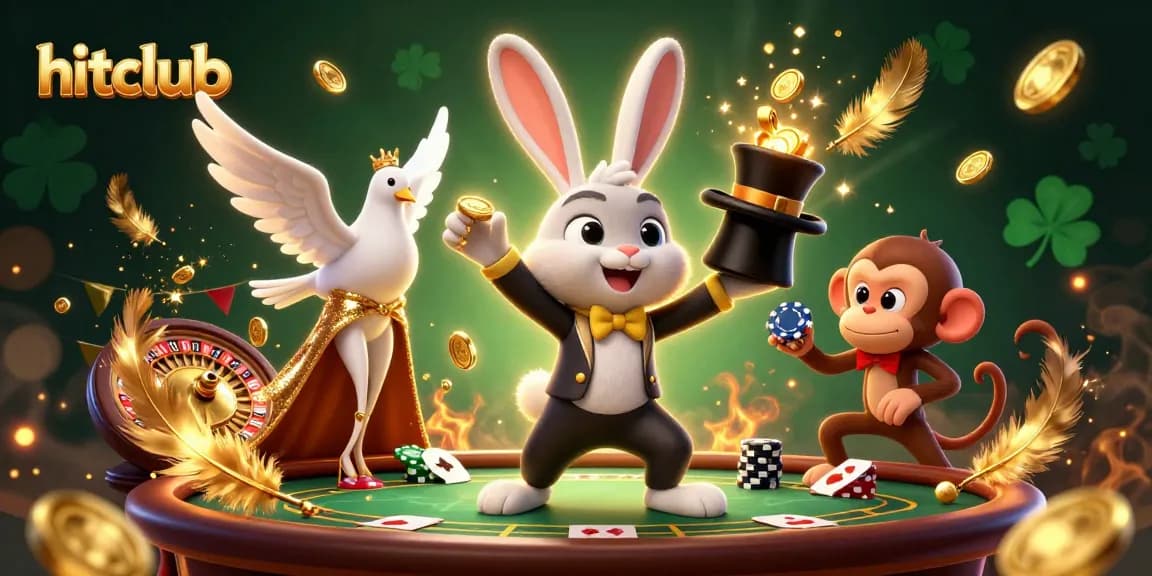 Experience the magic of hitclub with vibrant casino elements and dynamic characters.