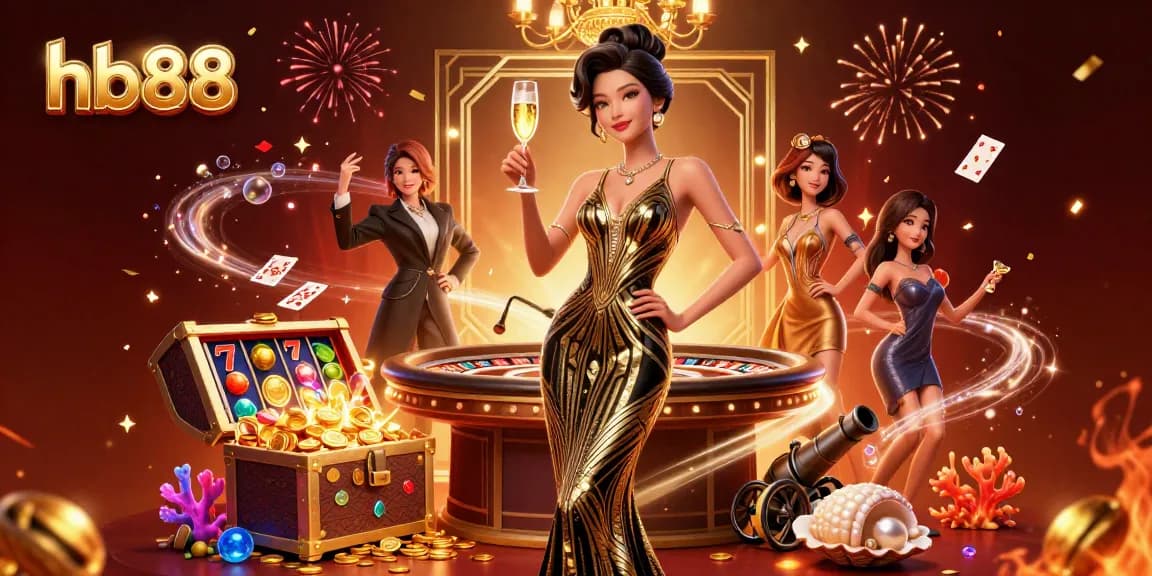 Experience thrilling wins at hb88 with a glamorous casino scene, featuring stunning visuals and game excitement.
