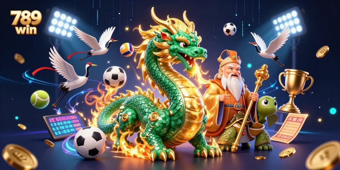 Engage with 789 win where the jade dragon, kare, sports elements, and energetic visuals create dynamic gaming.