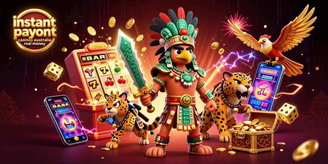 Experience instant payout casinos Australia real money through vibrant slot visuals and dynamic game elements.
