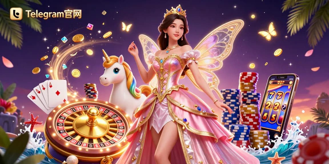 体验在充满活力的赌场场景中与Telegram官网一起获得令人兴奋的胜利，其中包含色彩缤纷的游戏元素和魔幻的氛围。