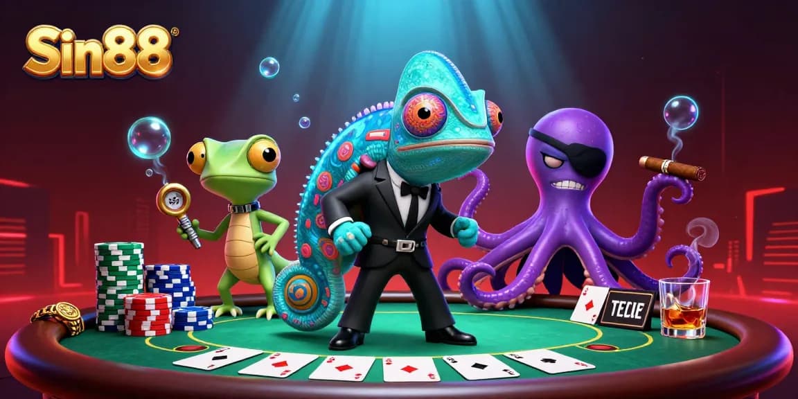 Experience thrilling gaming with Sin88's dynamic 3D casino scene packed with action and excitement.
